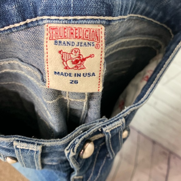 🌈3X$25⚡️True Religion Pearl Straight Leg Jeans 26 - Picture 7 of 8